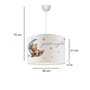 Opviq Lámpara de araña AYD-3081 Multicolor con tapa de tela